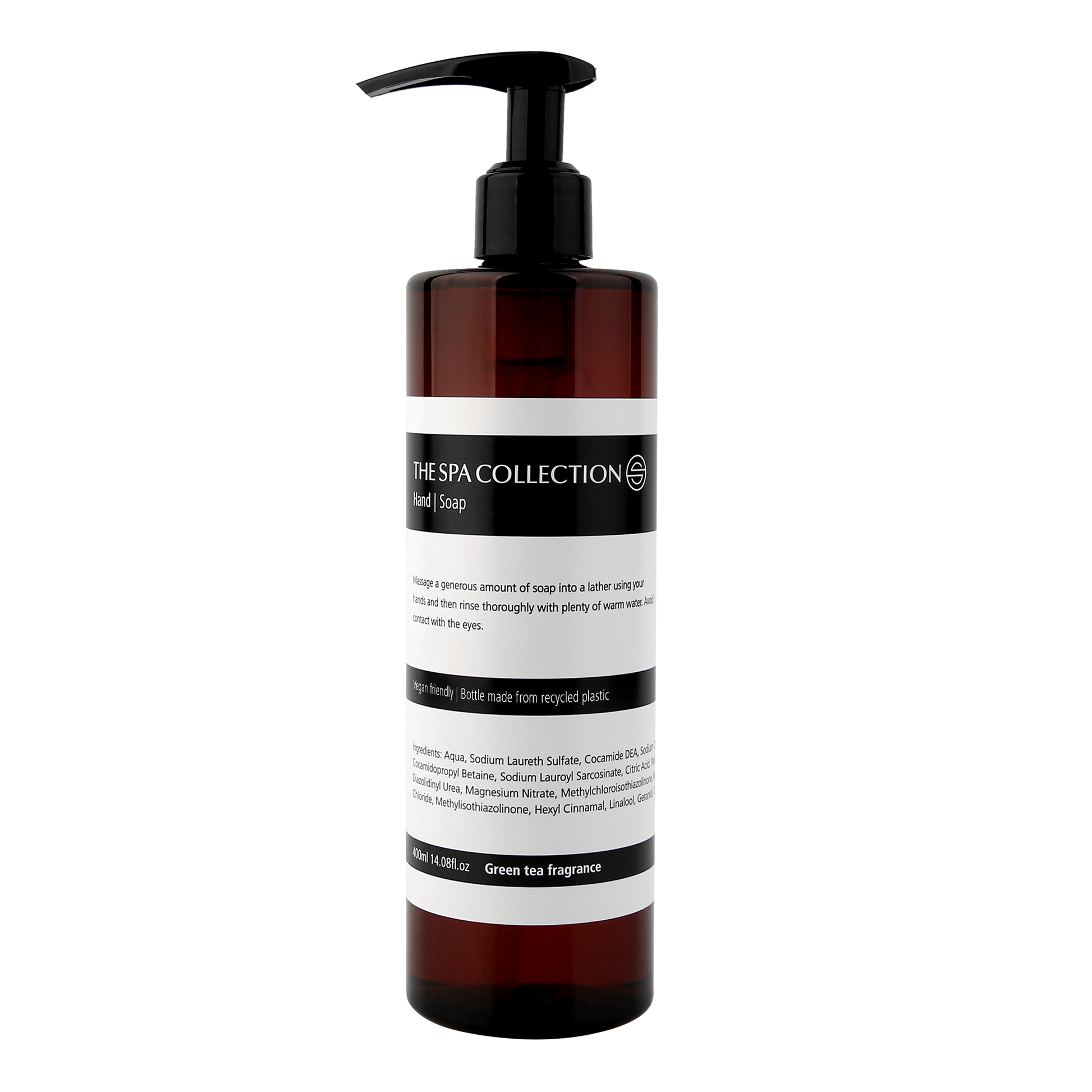 Hand soap - Green Tea, 400ml recycled bottle - The Spa Collection